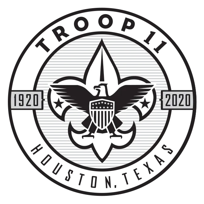 Troop 11 Houston 100 Year Anniversary Logo