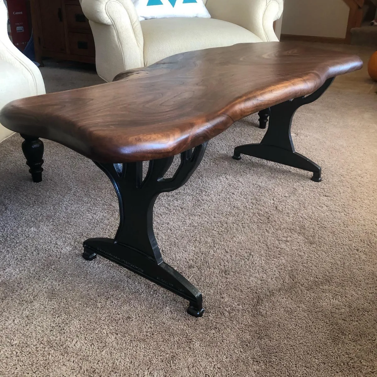 Cast iron coffee table legs sale