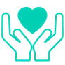 hand holding heart - support icon