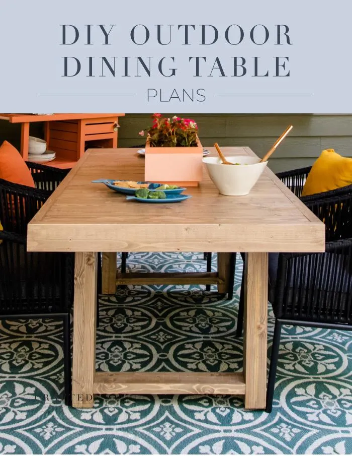 Outdoor Dining Table Printable Plans