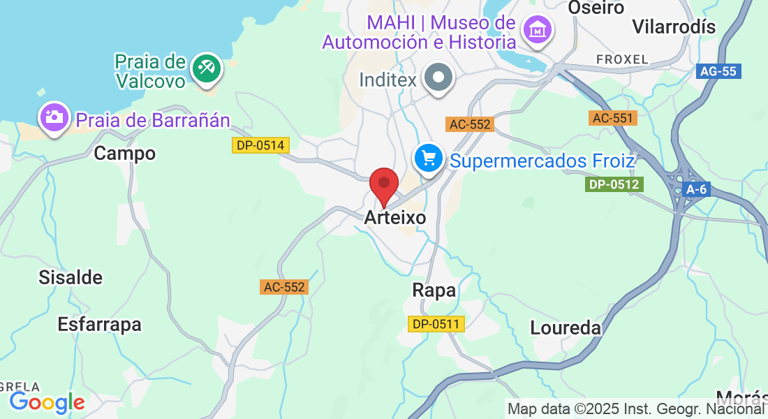 Av. Fisterra, 50, 1o i, 15142 Arteixo, A Coruña, España