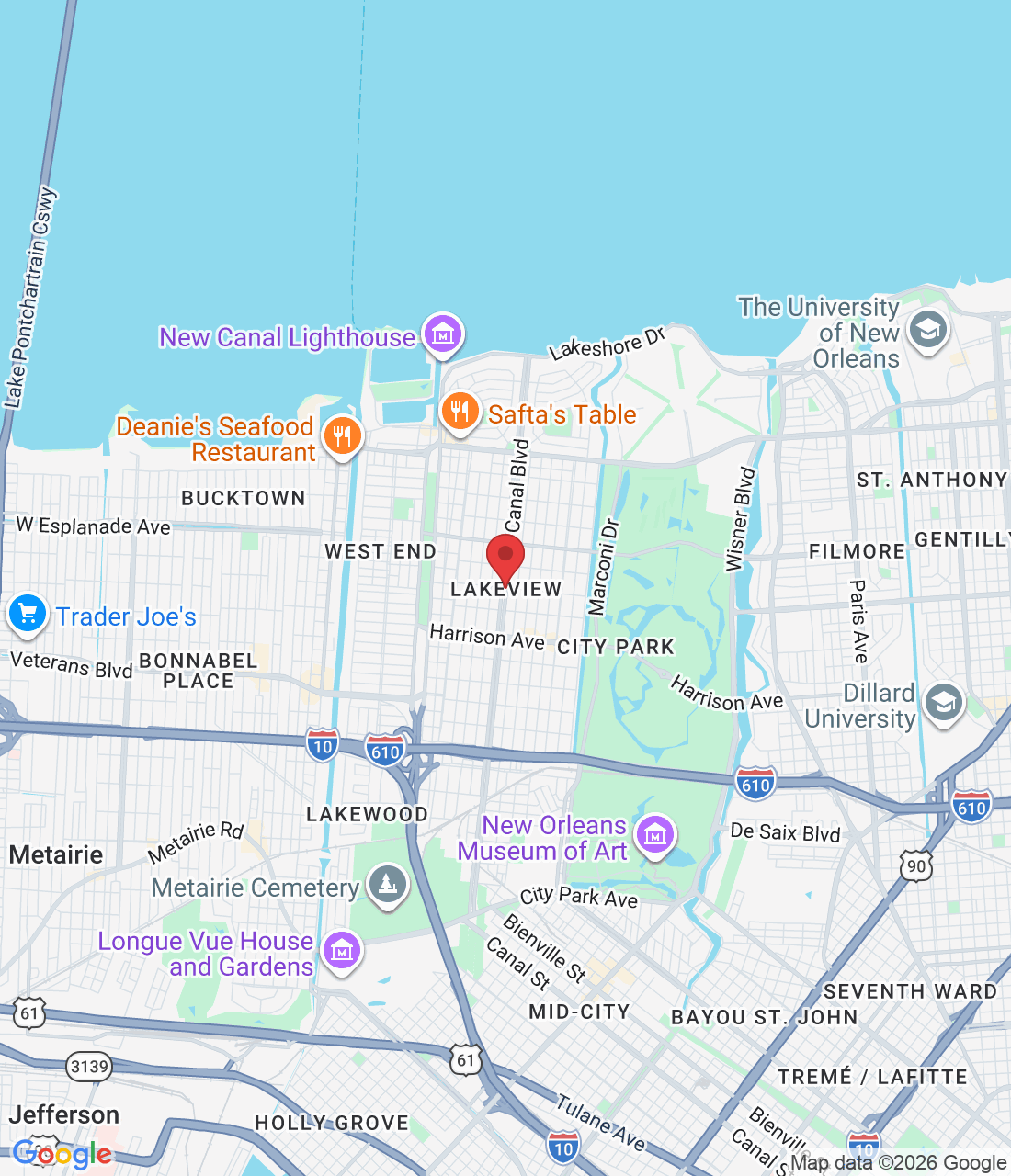 Lakeview, New Orleans, LA 70124, USA