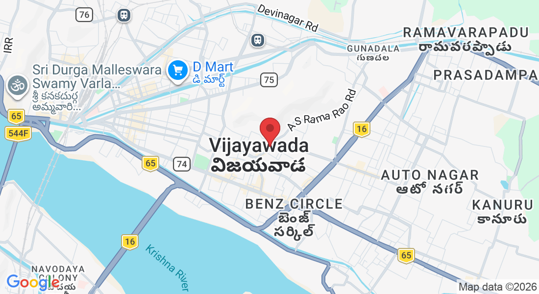 Office No - 32-13-53/33C, Sunnapubatti Center, near Amma Function Hall, Mogalrajapuram, Christurajupuram, Vijayawada, Andhra Pradesh 520010, India
