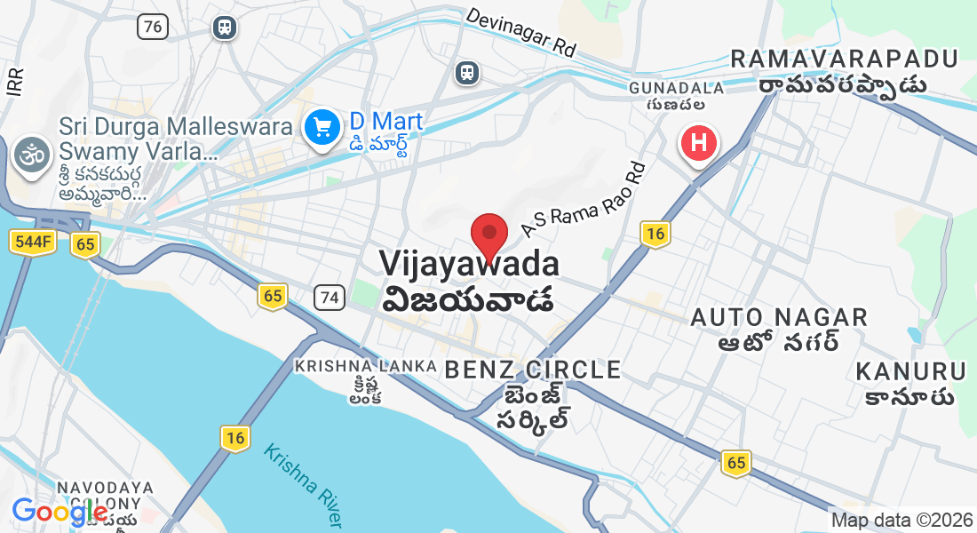 Office No - 32-13-53/33C, Sunnapubatti Center, near Amma Function Hall, Mogalrajapuram, Christurajupuram, Vijayawada, Andhra Pradesh 520010, India