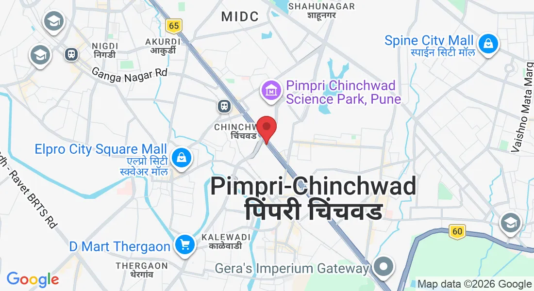 Office No 605, 6th Floor, B Zone Building, Beside Vijay Sales Morwadi, Pimpri, Chinchwad, Old Mumbai Pune Highway, Main, road, Chinchwad, Pimpri-Chinchwad, Maharashtra 411018, India