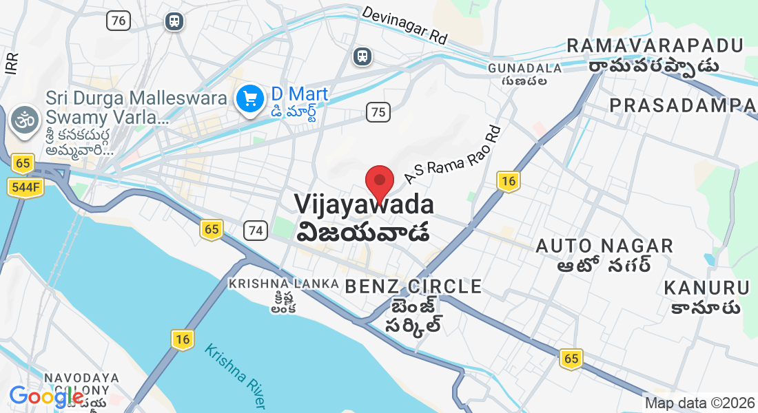 Office No - 32-13-53/33C, Sunnapubatti Center, near Amma Function Hall, Mogalrajapuram, Christurajupuram, Vijayawada, Andhra Pradesh 520010, India
