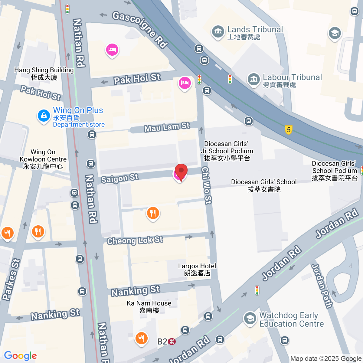 Hong Kong, Jordan, Saigon St, 23號Travelodge Kowloon Hotel1/F