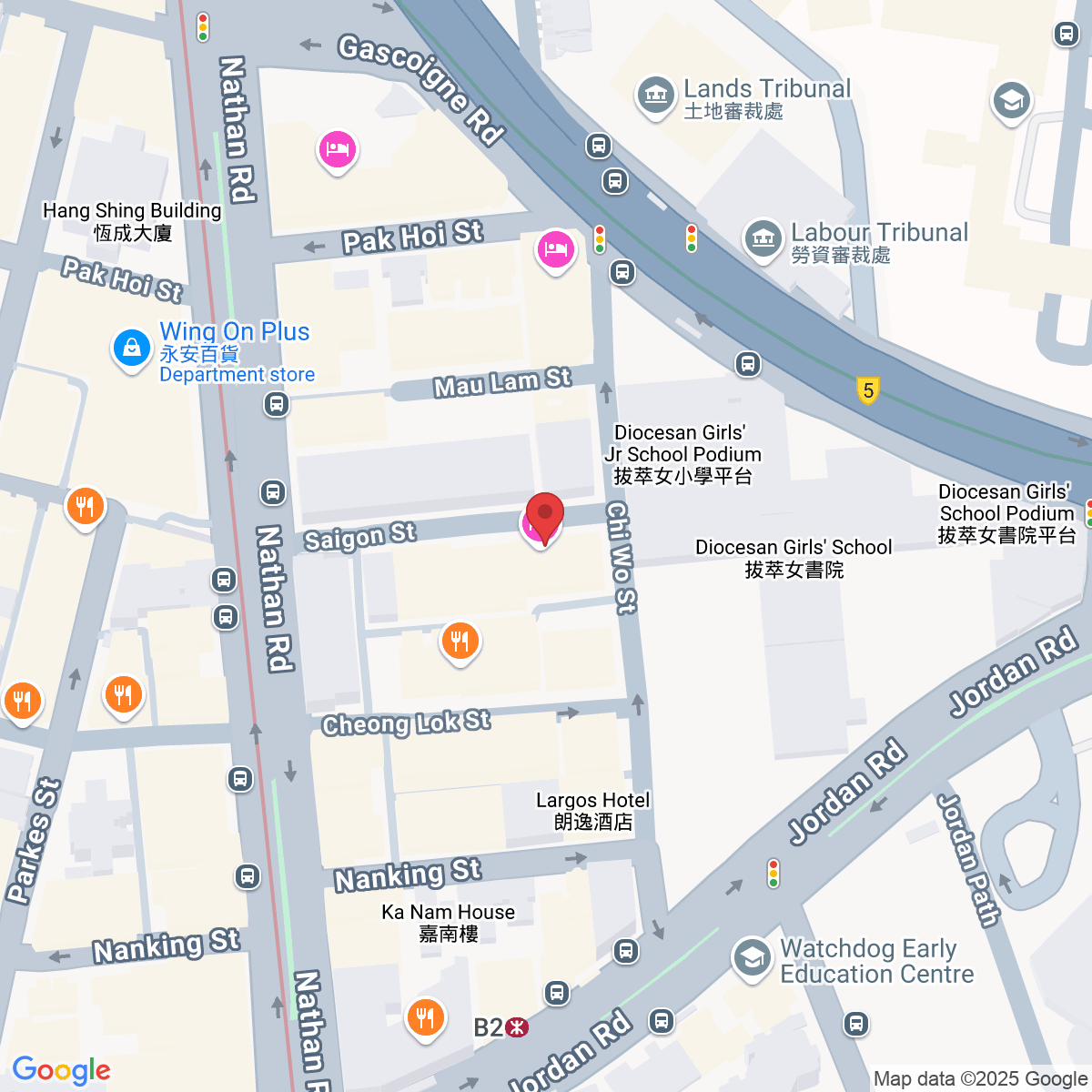 Hong Kong, Jordan, Saigon St, 23號Travelodge Kowloon Hotel1/F