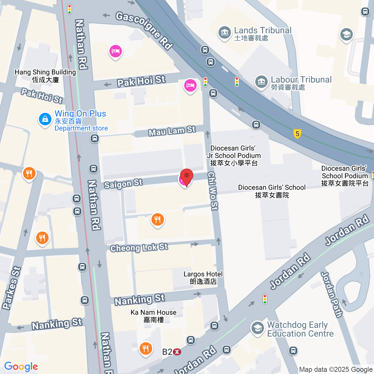 Hong Kong, Jordan, Saigon St, 23號Travelodge Kowloon Hotel1/F
