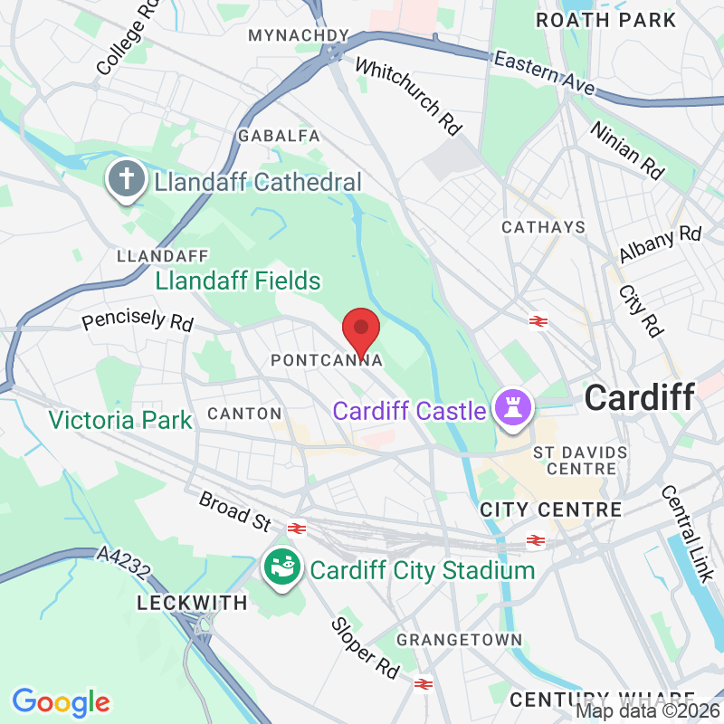 100 Cathedral Rd, Pontcanna, Cardiff CF11 9LP, UK