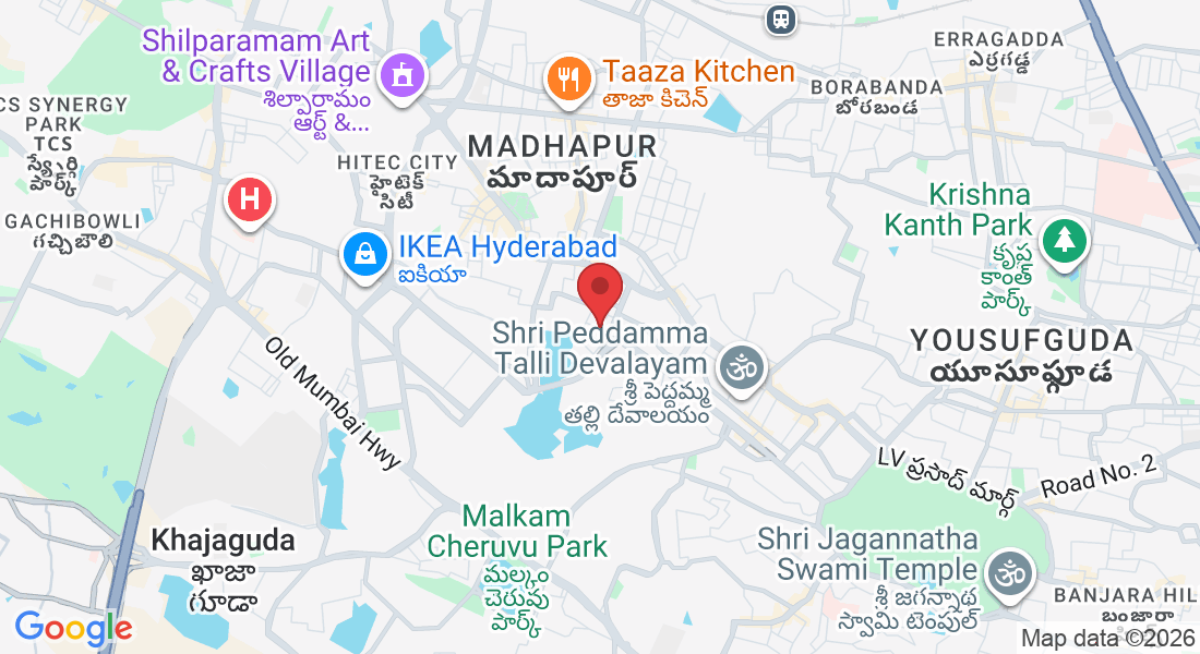 3rd Floor, MMS Divya Diamonds Junction, 3-225 & 226, Kavuri Hills Phase 2 Rd, Doctor's Colony, Madhapur, Hyderabad, Telangana 500033, India
