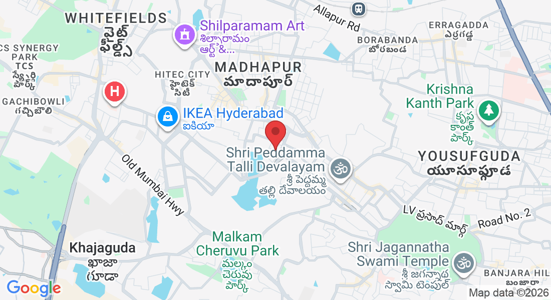 3rd Floor, MMS Divya Diamonds Junction, 3-225 & 226, Kavuri Hills Phase 2 Rd, Doctor's Colony, Madhapur, Hyderabad, Telangana 500033, India