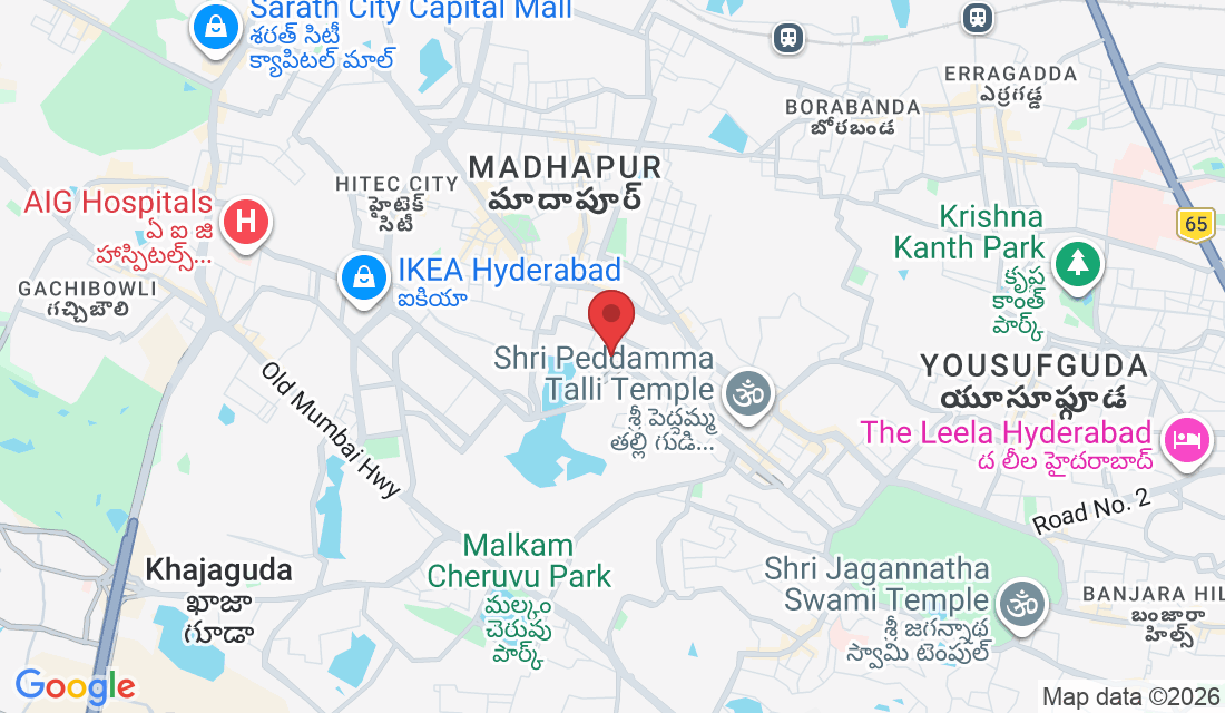 Hi Tech city, 3-225, Kavuri Hills Rd, CBI Colony, Madhapur, Hyderabad, Telangana 500033, India