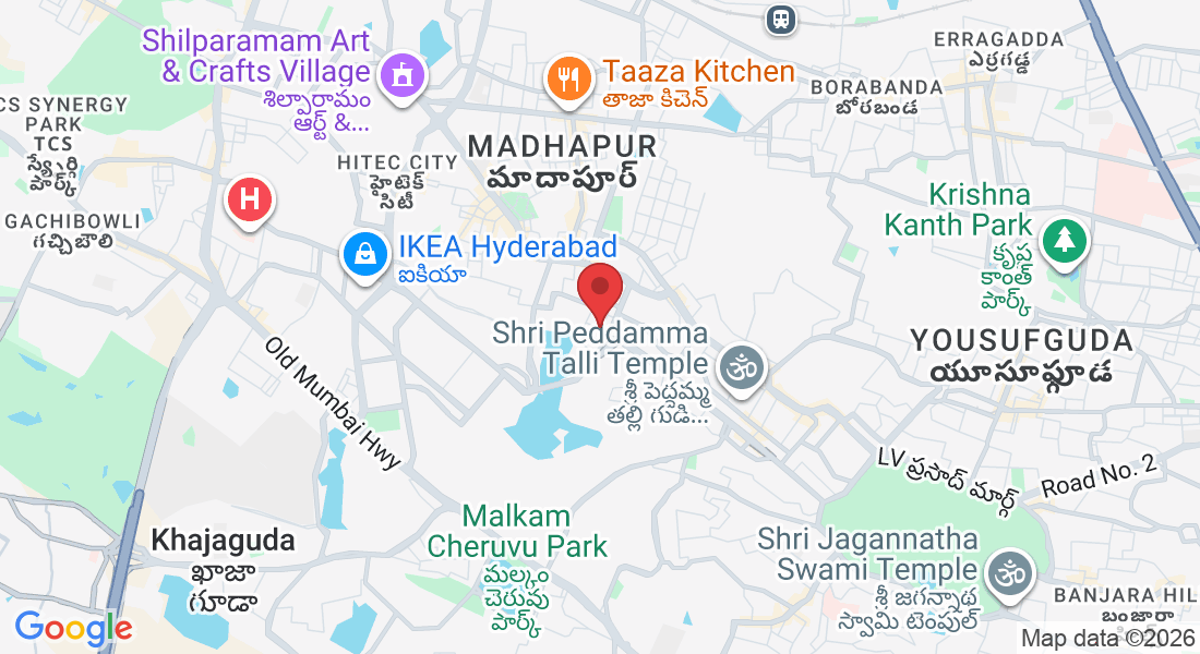3rd Floor, MMS Divya Diamonds Junction, 3-225 & 226, Kavuri Hills Phase 2 Rd, Doctor's Colony, Madhapur, Hyderabad, Telangana 500033, India