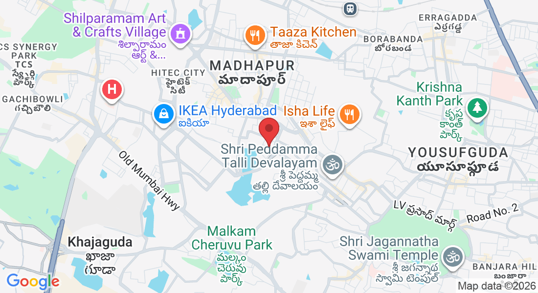 3rd Floor, MMS Divya Diamonds Junction, 3-225 & 226, Kavuri Hills Phase 2 Rd, Doctor's Colony, Madhapur, Hyderabad, Telangana 500033, India