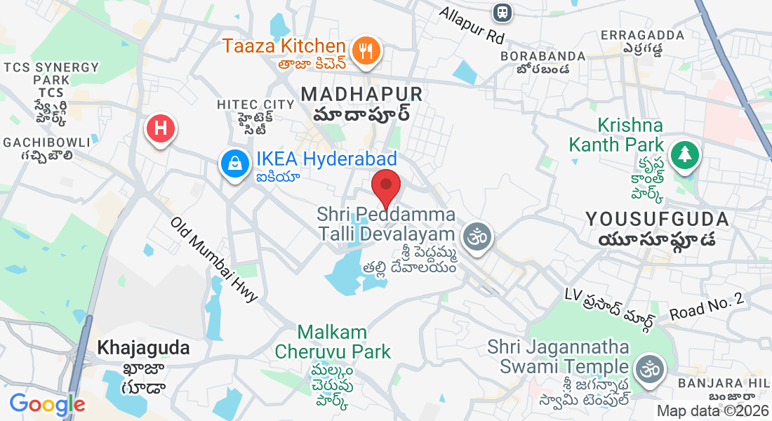 3rd Floor, MMS Divya Diamonds Junction, 3-225 & 226, Kavuri Hills Phase 2 Rd, Doctor's Colony, Madhapur, Hyderabad, Telangana 500033, India