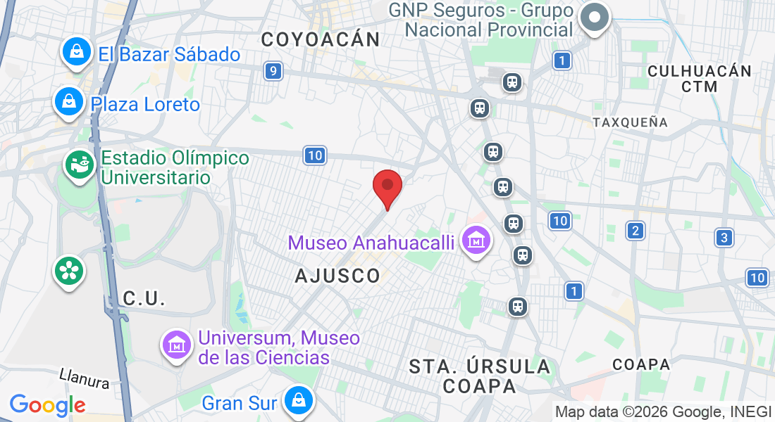 Av. Aztecas 204, Los Reyes, Coyoacán, 04380 Ciudad de México, CDMX, México