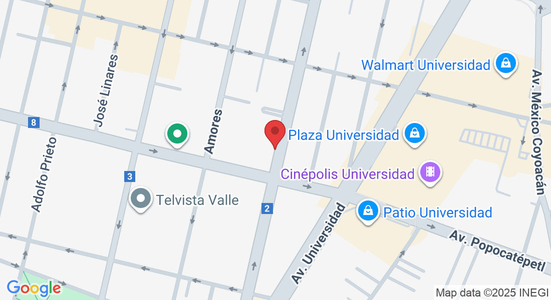 Gabriel Mancera 1659, Col del Valle Sur, Benito Juárez, 03104 Ciudad de México, CDMX, México