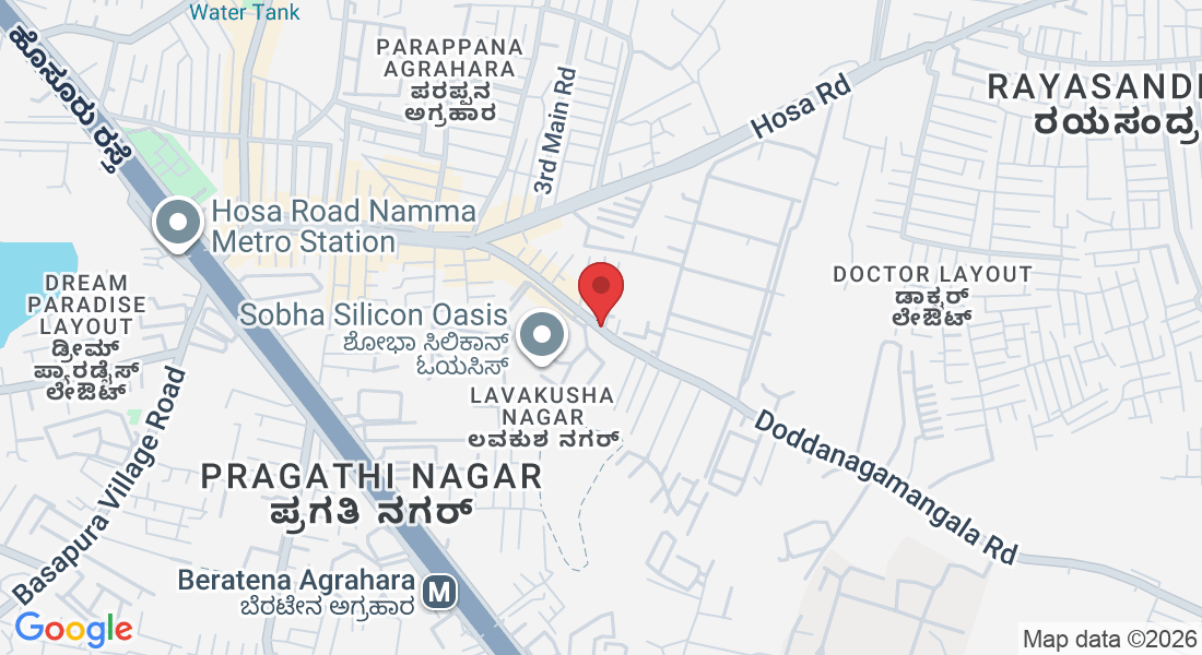 No 49,50, Khatha No 62, Canadian Pre-school, 51, Doddanagamangala Rd, below Maple Bear, Hosa Road, Naganathapura, Rayasandra, Bengaluru, Karnataka 560100, India
