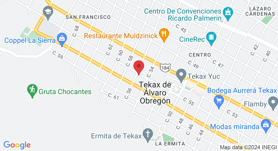C. 55 x 54 y 56, Centro, 97970 Tekax, Yuc., México