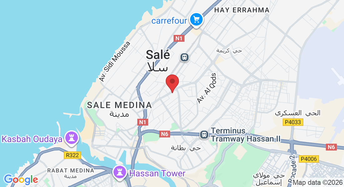 Av. Mohamed V Ang. Rue Farsia Lotiss. Marrakchi, Salé-Salé-Zemmour-Zaër, Salé 11000, Morocco