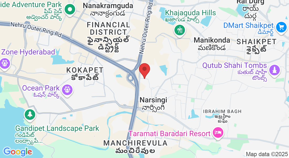 3rd Floor, above Sri Laxmi bath world, opp Rajpushpa Provincia Muppas road, Gachibowli, extension, Narsingi, Hyderabad, Telangana 500075, India