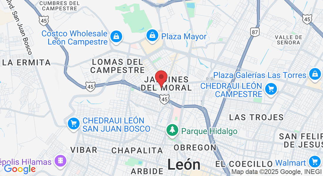 Av. León 302, Jardines del Moral, 37160 León de los Aldama, Gto., México