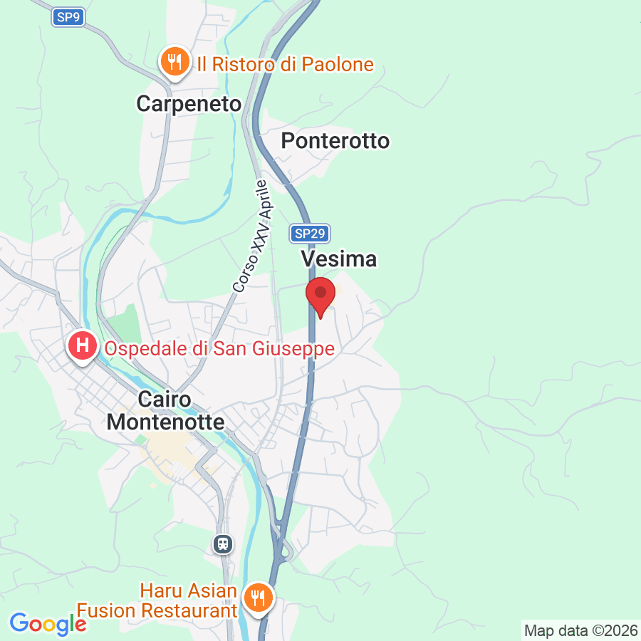 Corso Brigate Partigiane, 28, 17014 Cairo Montenotte SV, Italia