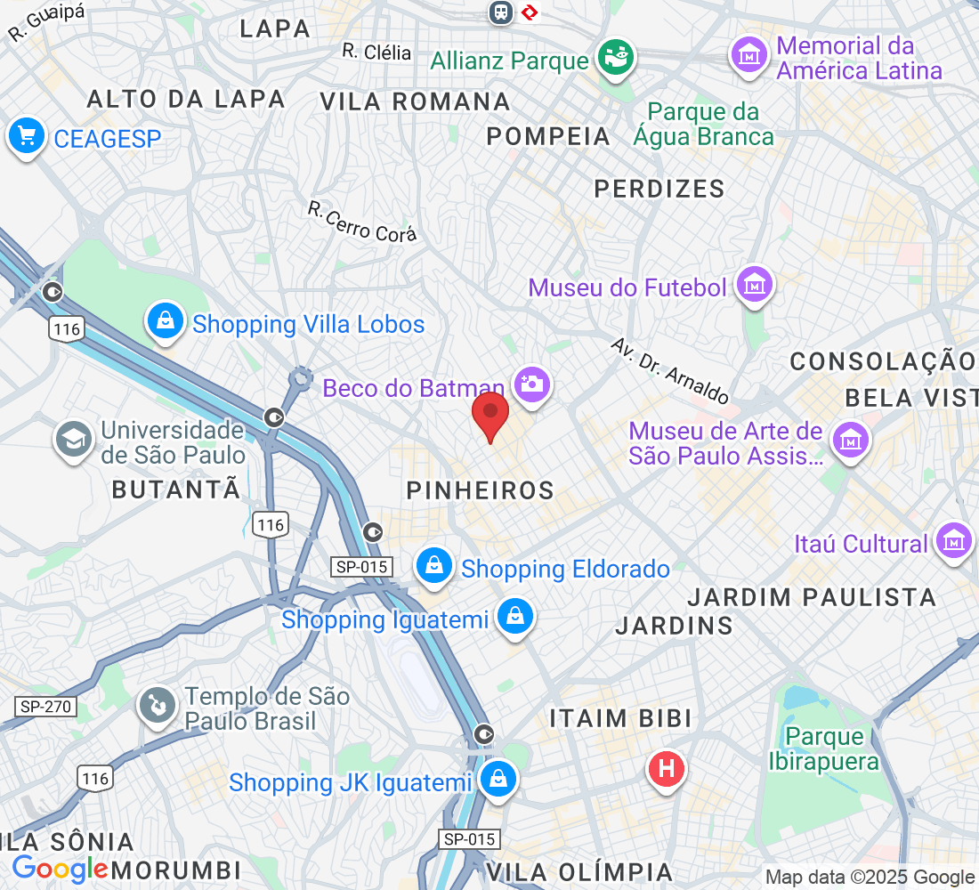 R. Mourato Coelho, 957 - Pinheiros, São Paulo - SP, 05417-011, Brazil