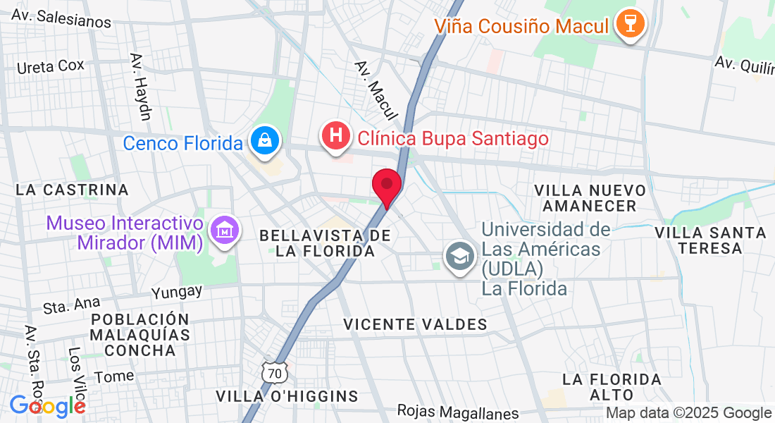 Av. Américo Vespucio 6630, 8241583 La Florida, Región Metropolitana, Chile