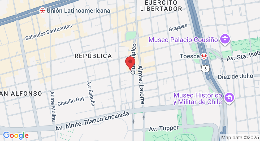 Toesca 2145, Depto 104, 8370234 Santiago, Región Metropolitana, Chile