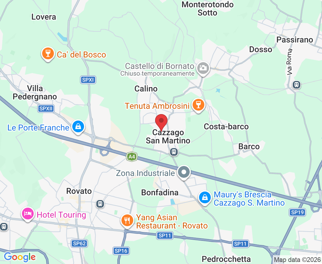 Via Calchera, 32, 25046 Cazzago San Martino BS, Italy
