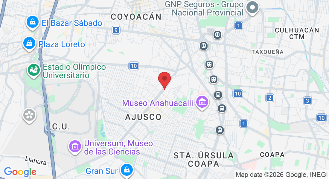 Av. Aztecas 204, Los Reyes, Coyoacán, 04380 Ciudad de México, CDMX, México