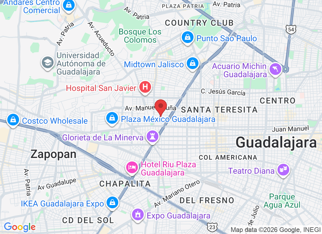 Av. Rubén Darío 314, Circunvalación Vallarta, 44680 Guadalajara, Jal., México