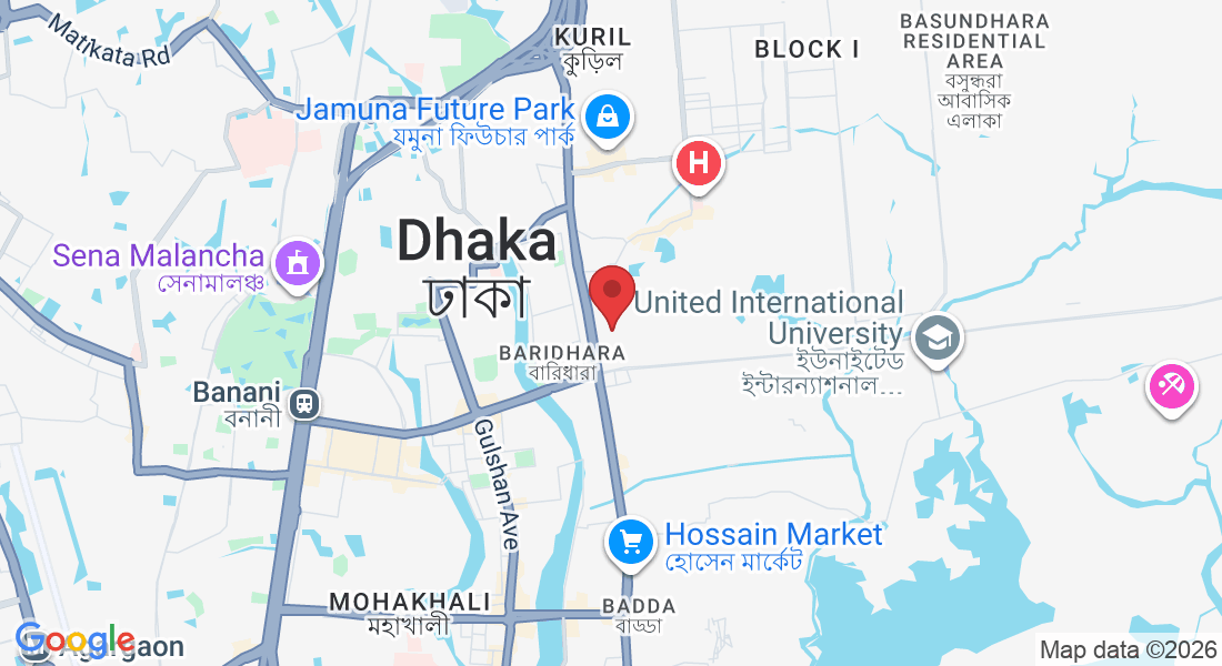 Baridhara J Block, Dhaka 1212, Bangladesh