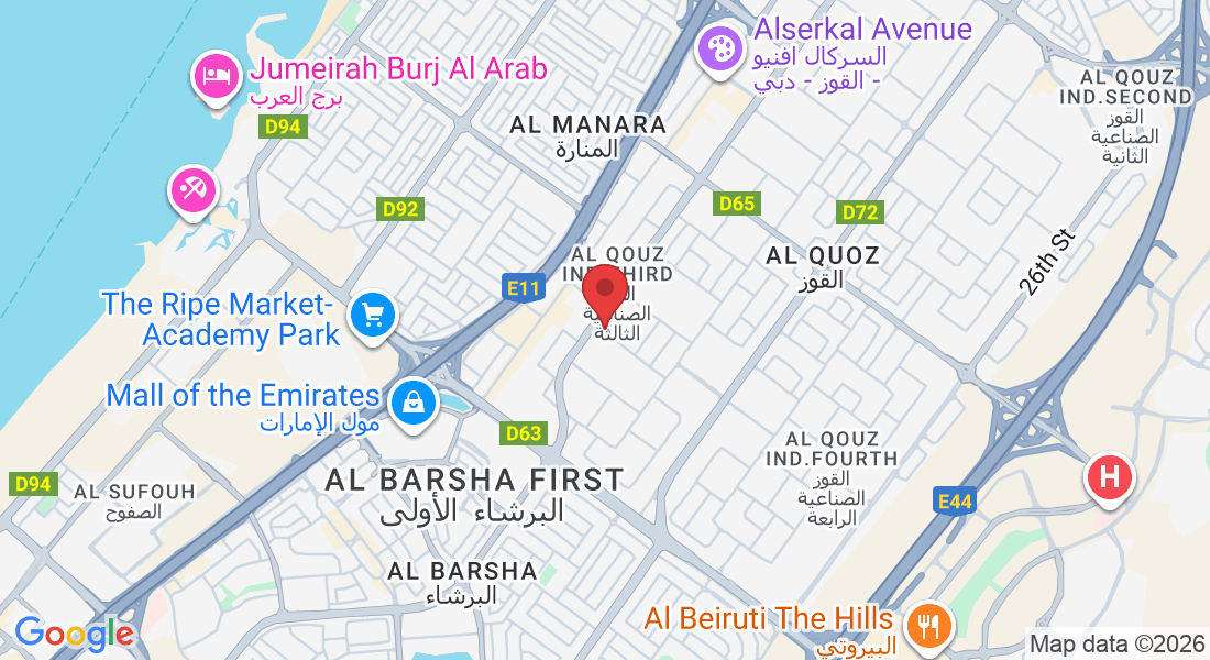 19 D Street, Opposite Dubai Driving center Gate 2, Al Quoz Ind Area 3, Dubai, United Arab Emirates, PO Box - Dubai - القوز - منطقة القوز الصناعية 3 - دبي - United Arab Emirates