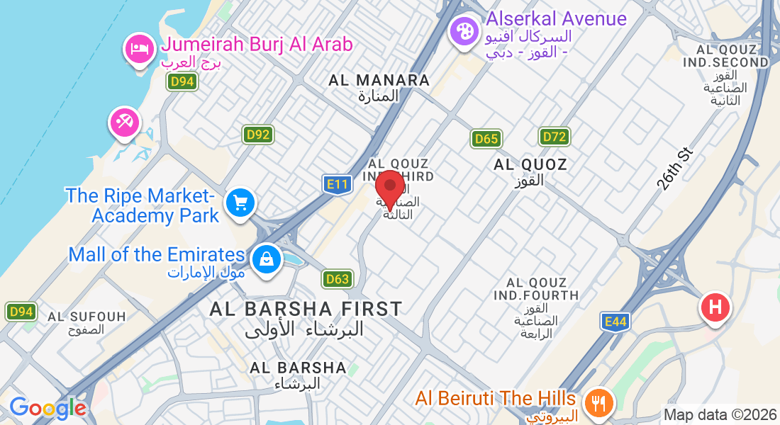 19 D Street, Opposite Dubai Driving center Gate 2, Al Quoz Ind Area 3, Dubai, United Arab Emirates, PO Box - Dubai - القوز - منطقة القوز الصناعية 3 - دبي - United Arab Emirates