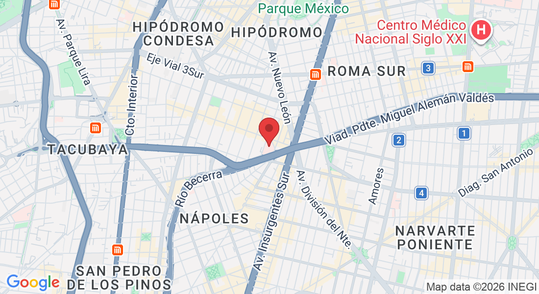 Cda. Agrarismo 208, Escandón I Secc, Miguel Hidalgo, 11800 Ciudad de México, CDMX, México