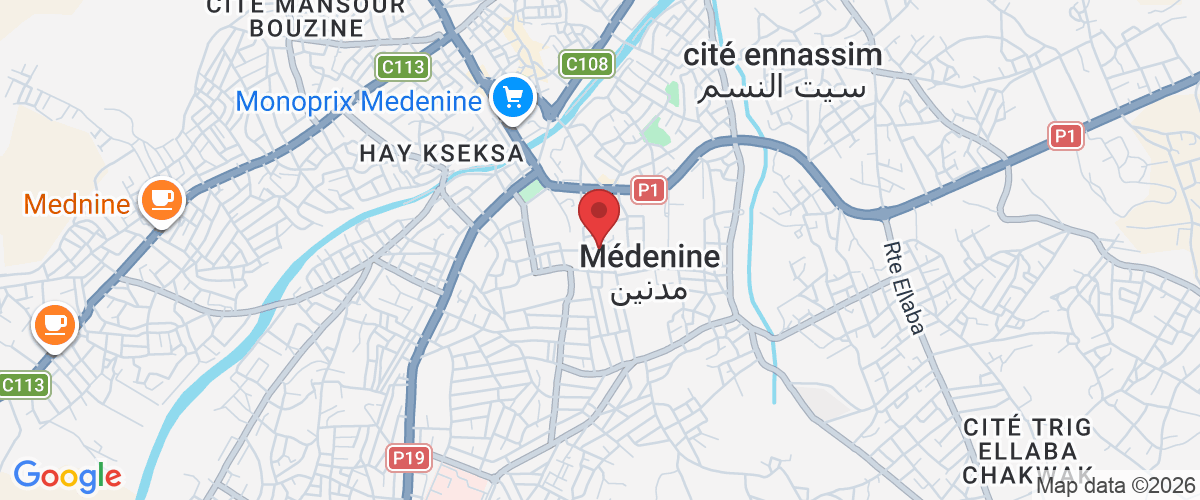 شارع خالد إبن الوليد, طريق الملعب, Médenine 4100, Tunisie