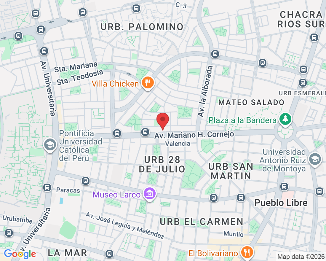 Av. Mariano H. Cornejo 1742, Lima 15822, Perú