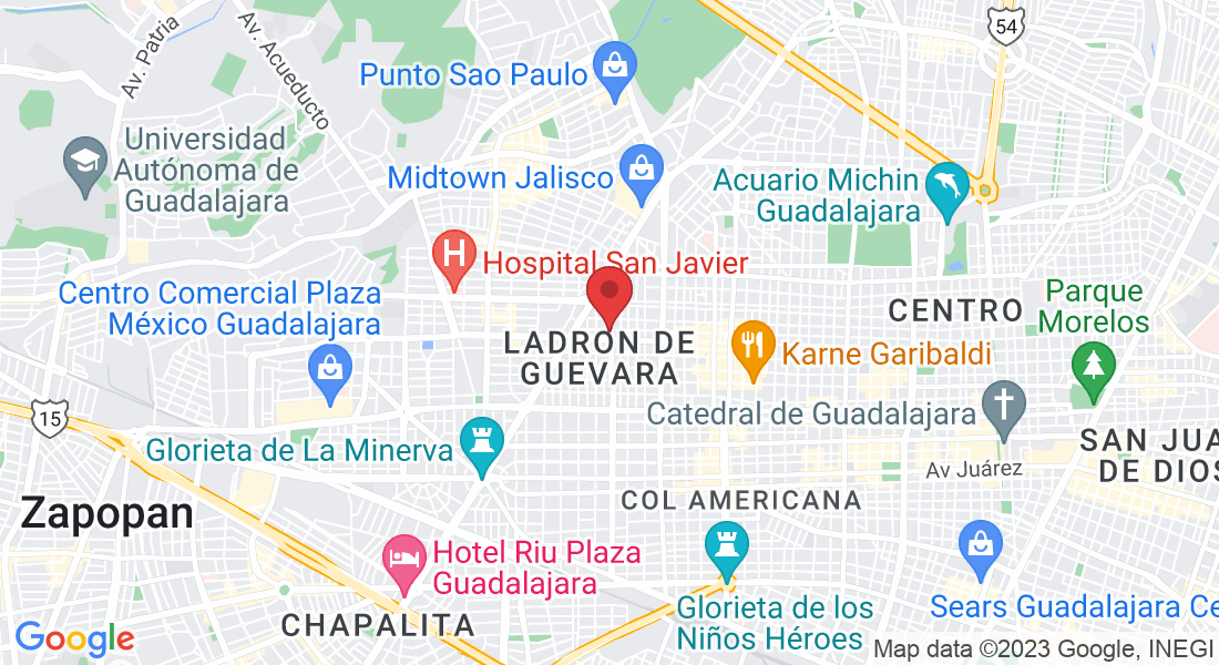 Calle Luis Pérez Verdía 487, Ladrón de Guevara, Ladron De Guevara, 44600 Guadalajara, Jal., Mexico