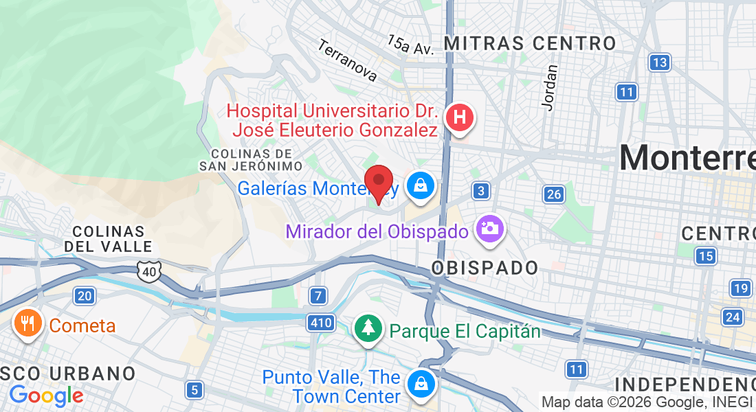 Blvd. Puerta del Sol 209, Colinas de San Jerónimo 1o. Sector, 64630 Monterrey, N.L., México