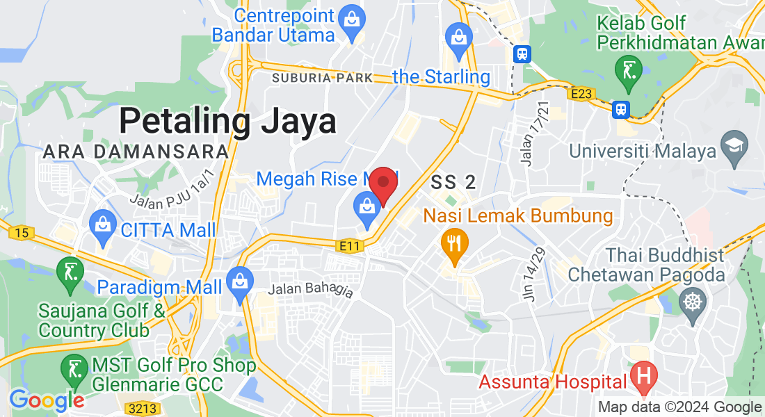 No 43, 2nd Floor, Jalan SS 23/15, Taman Sea, 47400 Petaling Jaya, Selangor, Malaysia
