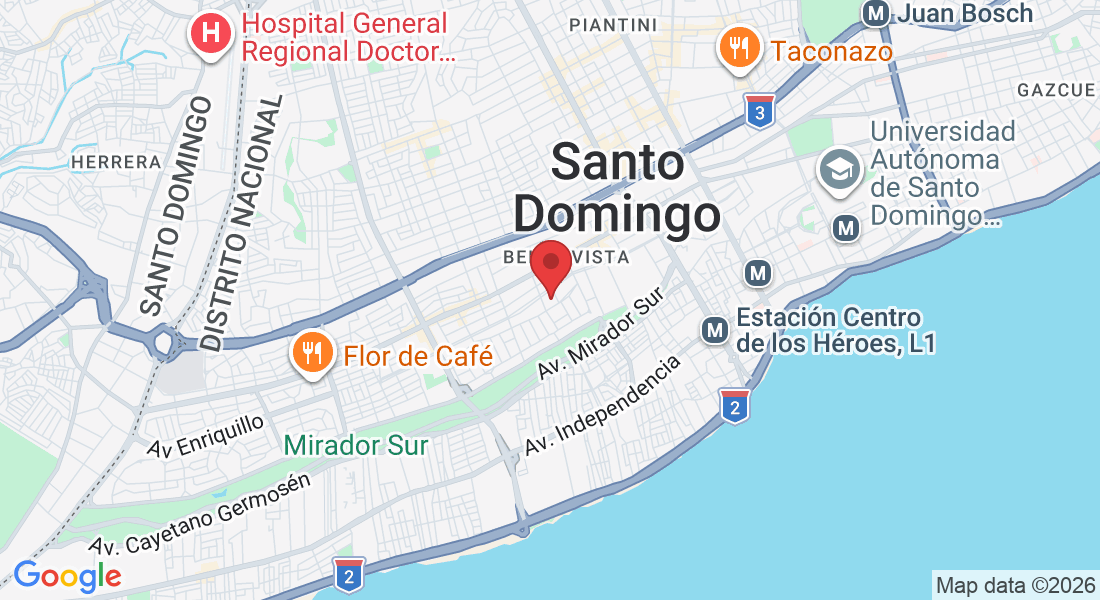 Piso 3, Bella Vista Mall, Av. Sarasota 62, Santo Domingo 10111, República Dominicana