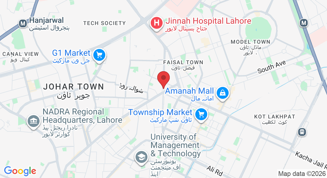 321 BOR Main Rd, Block E Phase 1 Johar Town, Lahore, Pakistan