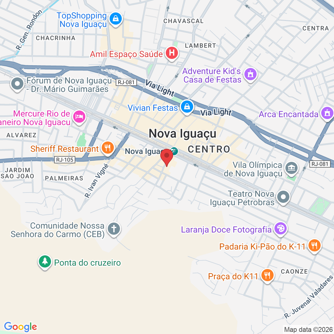 Rua Getúlio Vargas, 87 - sala 804 - Centro, Nova Iguaçu - RJ, 26255-060, Brasil