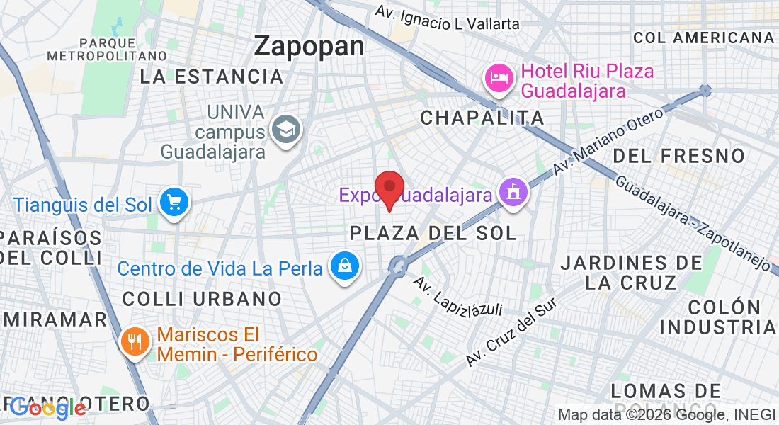 C. Chimalpopoca 204, Cd del Sol, 45050 Zapopan, Jal., México