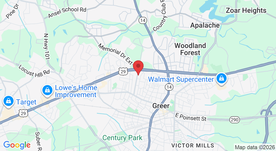 310 Memorial Dr suite h, Greer, SC 29650, USA