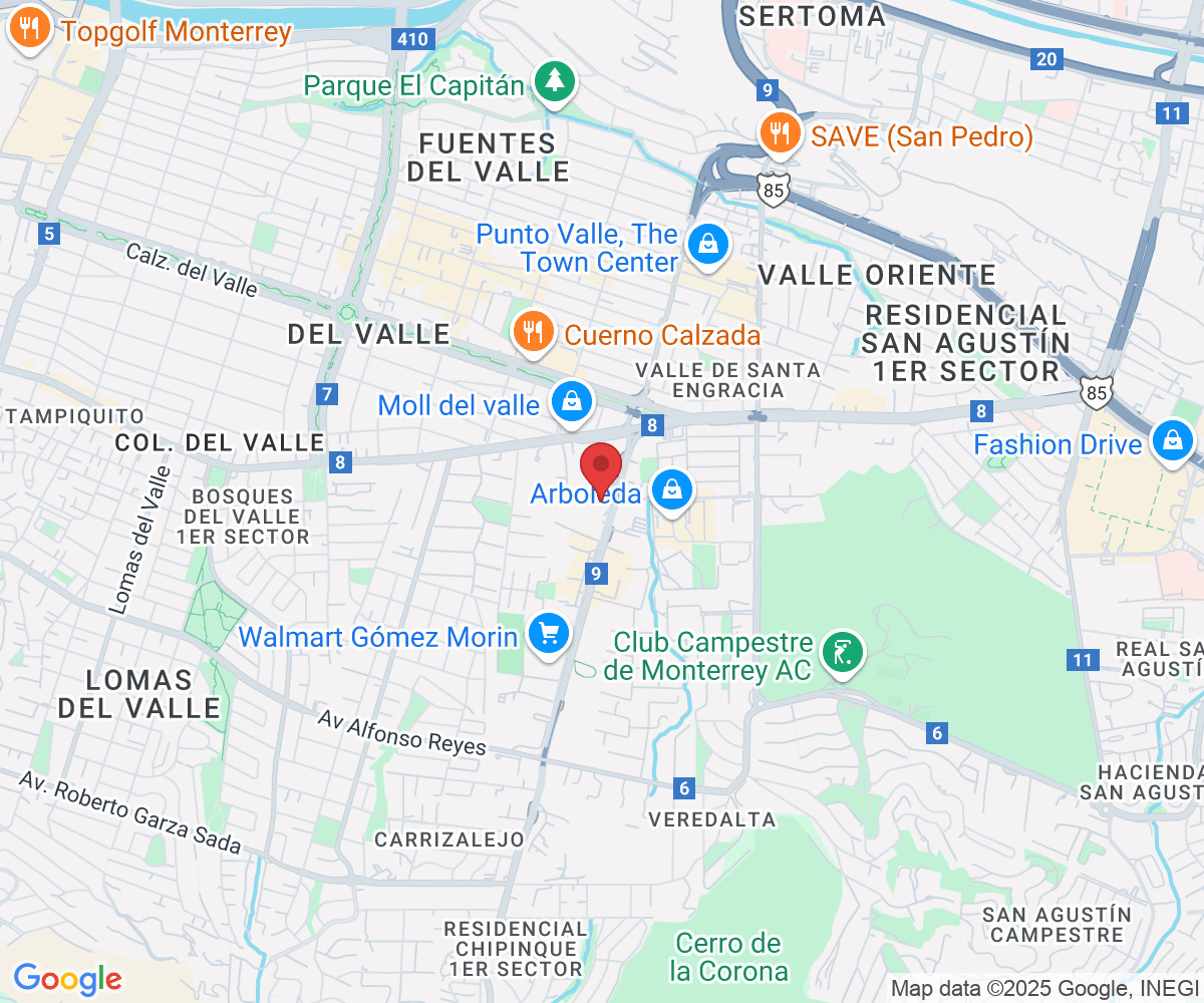 Av. Manuel Gómez Morín 300-local 1120-E, Valle del Campestre, 66265 San Pedro Garza García, N.L., México