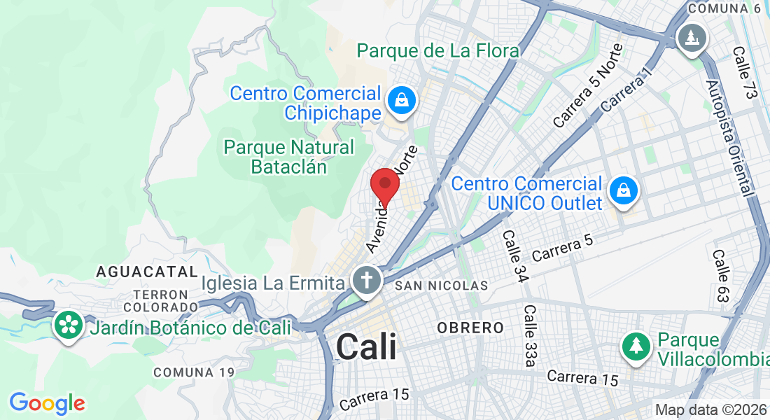 Av. Estación #5CN-56, San Vicente, Cali, Valle del Cauca, Colombia